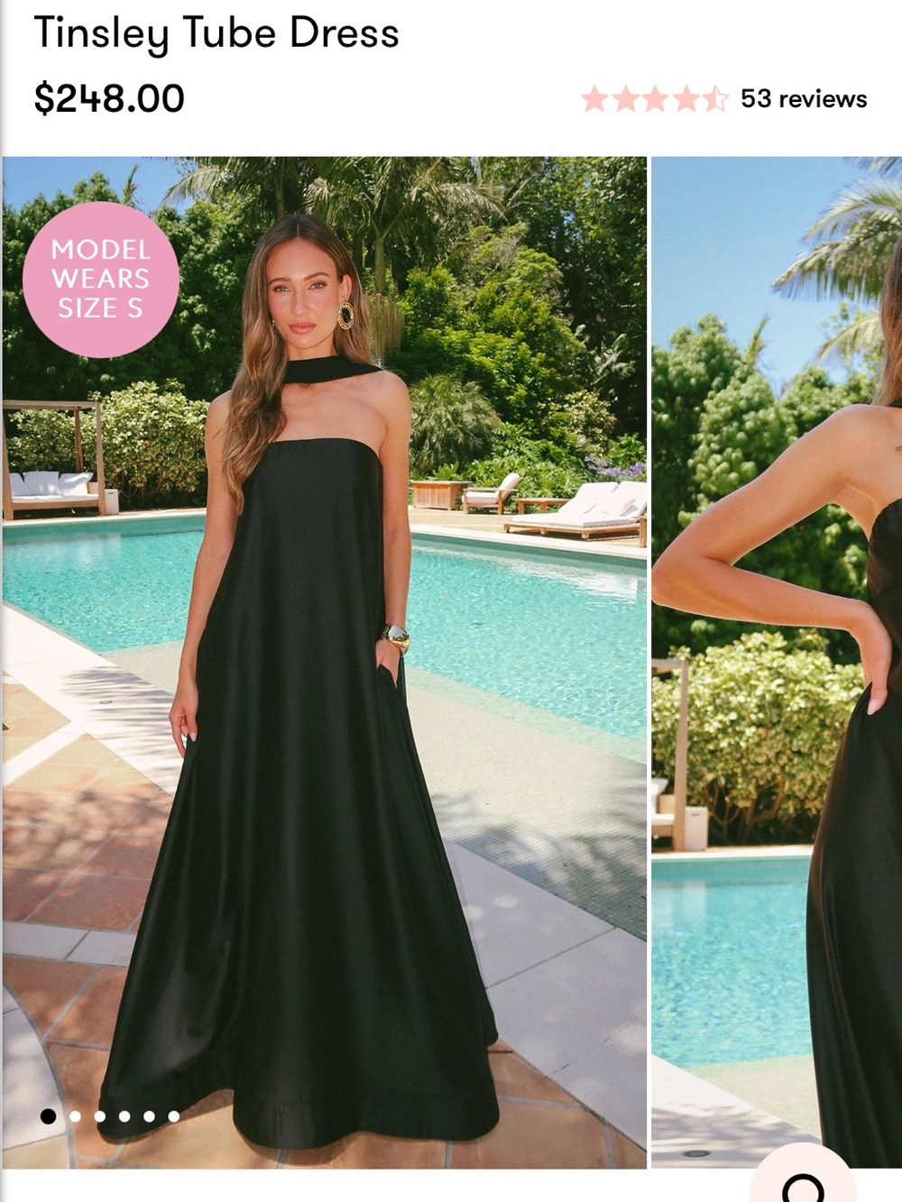 Show Me Your MuMu Black Tinsley Tube Maxi Dress